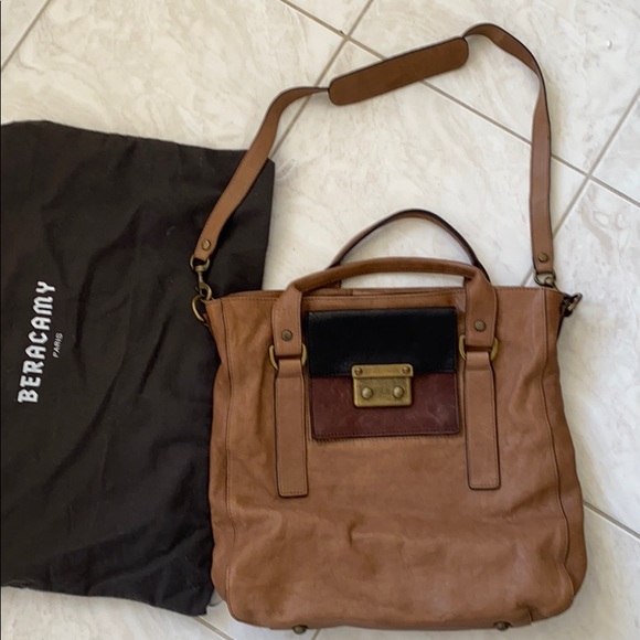 Beracamy Paris Brown Leather Tote - Picture 2 of 8